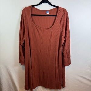 Old Navy Orange Tunic Knit Top Womens Size 3X